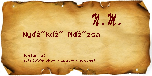 Nyókó Múzsa névjegykártya